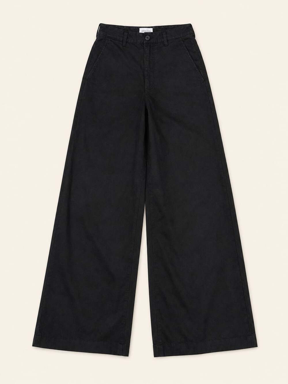 Cotton Citizen Black Wide-Leg High-Rise Pants